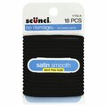 Scunci No damage Elastics Black, 18PK 721761